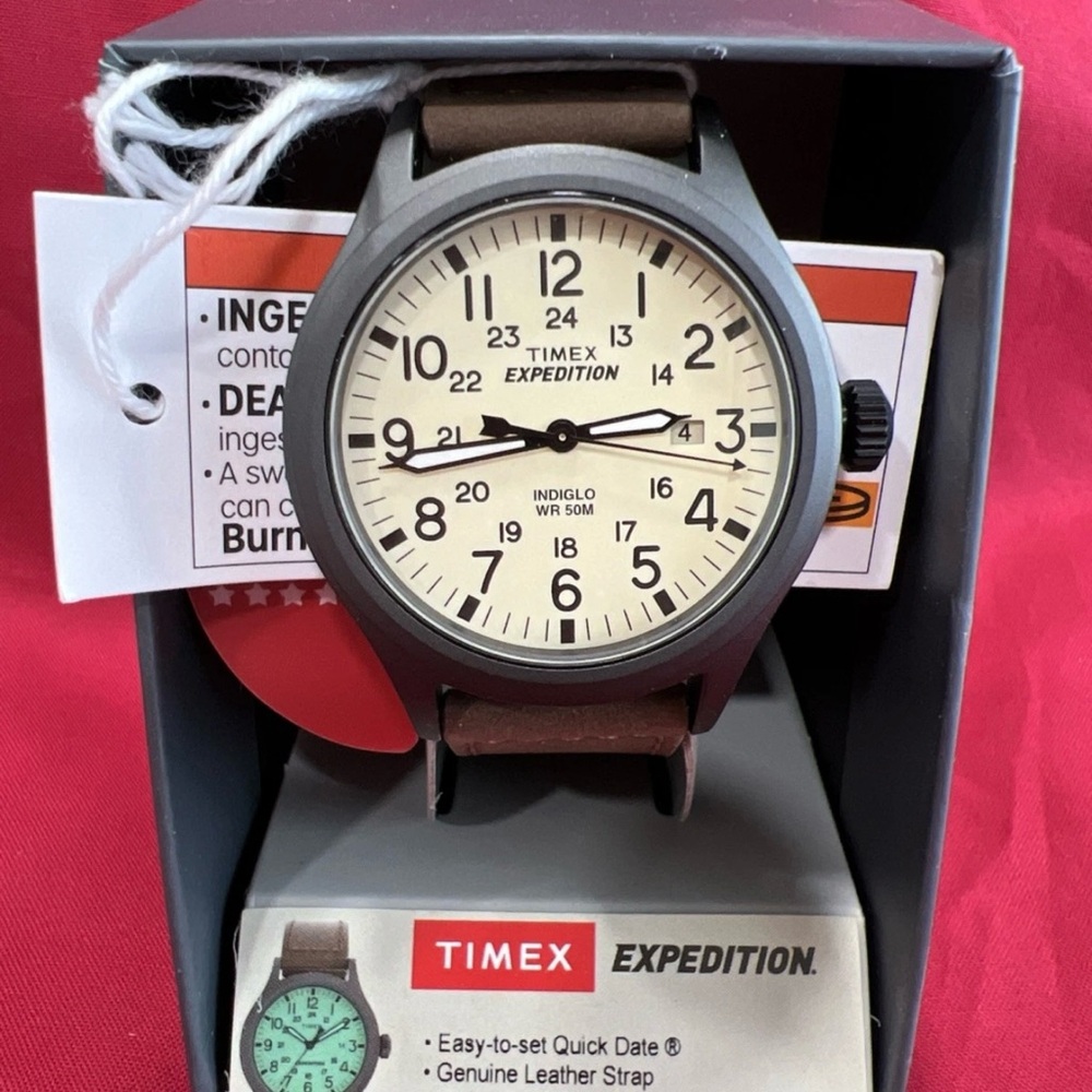 Timex Expedition Watch - Black and Cream